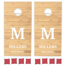 ウッド素朴カスタムファミリーモノグラム名年コーン