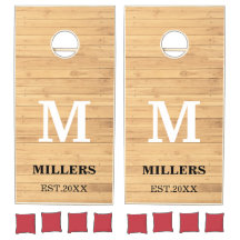 ウッド素朴カスタムファミリーモノグラム名年コーン