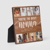 ウッド素朴カスタムフォトあなたはのノナ最高のさん フォトプラーク (正面)