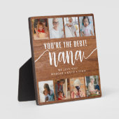 ウッド素朴カスタムフォトあなたはザ最高のナ フォトプラーク (正面)