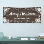 ウッド素朴カスタムフローラ雪クリスマスパーティー 横断幕 (トレードショー)
