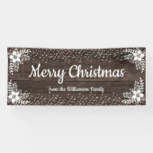 ウッド素朴カスタムフローラ雪クリスマスパーティー 横断幕 (横)