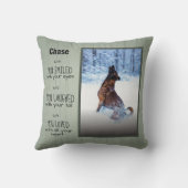 ウッド素朴カスタムペット記念写真 クッション (裏面)