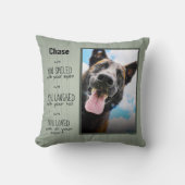 ウッド素朴カスタムペット記念写真 クッション (正面)