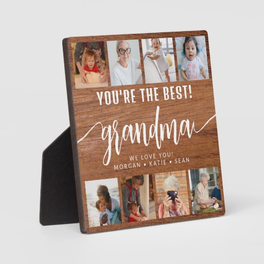 ウッド素朴カスタム写真あなたはおばあちゃん最高のさん フォトプラーク (正面)