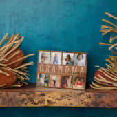ウッド素朴カスタム8写真おばあちゃんモダンギフト フォトプラーク (側面)