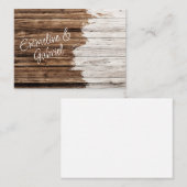 ウッド素朴カップル名カントリー差出人住所 ノートカード (正面/裏面)