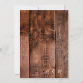 ウッド素朴カップルI do BBQ婚約パーティ 招待状 (裏面)