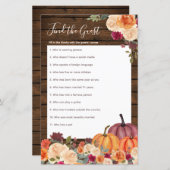 ウッド素朴カボチャフローラを見つけるゲストゲーム (正面/裏面)