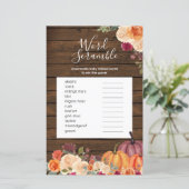 ウッド素朴カボチャフローラワードスクランブルゲーム (スタンド正面)