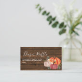 ウッド素朴カボチャ – おむつラッフルエンクロージャ エンクロージャーカード (スタンド正面)