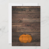 ウッド素朴カボチャ&スターズオータム招待状 招待状 (裏面)