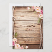 ウッド素朴カントリーフローラスタイル卒業 招待状 (裏面)