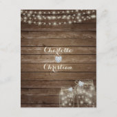 ウッド素朴カントリーメイソン結婚の詳細 エンクロージャーカード (裏面)