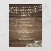 ウッド素朴カントリーメイソン結婚の詳細 エンクロージャーカード (正面)