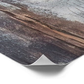 ウッド素朴ガール遊ズ・ヴァイオリン音楽 ポスター (角)