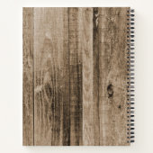 ウッド素朴キャンピングアドベンチャートラベパーソナライズされたル ノートブック (裏面)