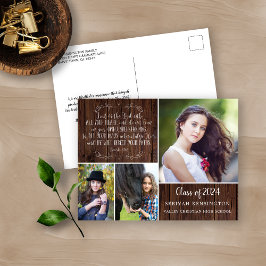 ウッド素朴キリスト教卒業の諺3 ポストカード