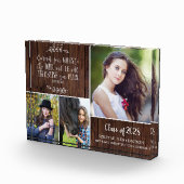 ウッド素朴キリスト教卒業聖書の聖句 フォトブロック (右)