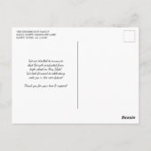 ウッド素朴キリスト教卒業聖書の聖句 ポストカード (裏面)