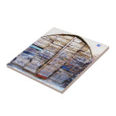 ウッド素朴ギリシャの扉ギリシャ写真 タイル (側面)