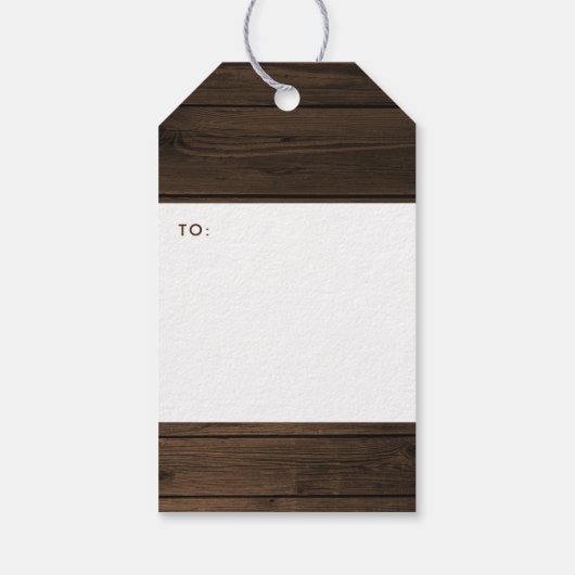ウッド素朴クリスチャンクリスマスタイポグラフィホリデー ギフトタグ (裏面)
