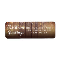 ウッド素朴クリスマスグリーティング差出人住所