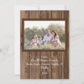 ウッド素朴クリスマスツリーホリデーシーズン シーズンカード (裏面)