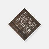 ウッド素朴クリスマスバースタイポグラフィ スタンダードカクテルナプキン (角)