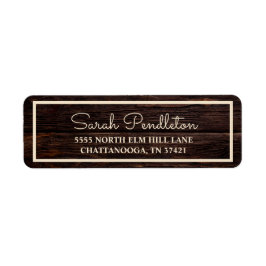 ウッド素朴クリームアドレス ラベル