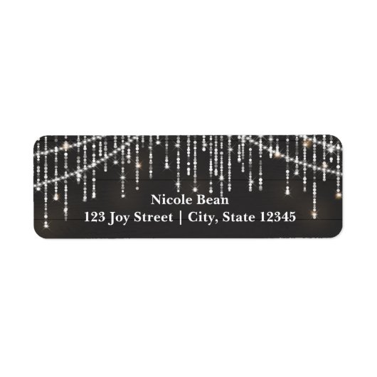 ウッド素朴グラムスパークルライト住所 シール (正面)