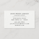 ウッド素朴グリーナリーバケーションレンタルベッドアンドブレックファースト 名刺 (裏面)