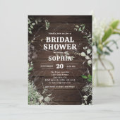 ウッド素朴グリーンブライダルシャワー 招待状 (スタンド正面)