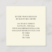 ウッド素朴グリーンリースクエアビジネスカード スクエア名刺 (裏面)