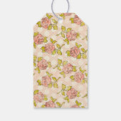 ウッド素朴コテージフローラピンクパーソナライズされたお願い ギフトタグ (裏面)