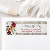 ウッド素朴サザンカントリーコットン差出人住所 ラベル (インサイチュ)