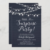 ウッド素朴サプライズ退職パーティの招待状 招待状 (正面/裏面)