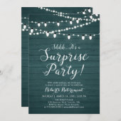 ウッド素朴サプライズ退職パーティの招待状 招待状 (正面/裏面)