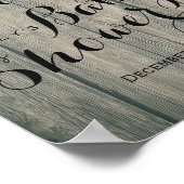 ウッド素朴サンフラワーレース赤ちゃんシャワー歓迎 ポスター (角)