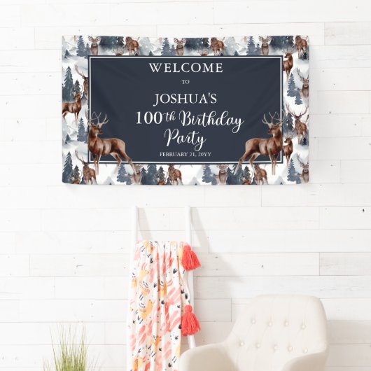 ウッド素朴シア |森の第100回誕生日パーティー 横断幕 (インサイチュ)