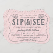 ウッド素朴シップとシーベイビーシャワー招待状 招待状 (正面/裏面)