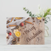 ウッド素朴シナモンスパイスクリスマスベーキング シーズンカード (スタンド正面)
