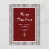 ウッド素朴シンプルクリスマス シーズンポストカード (正面)