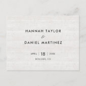 ウッド素朴シンプルミニマルモダンリスト日付を保存 案内ポストカード (正面)