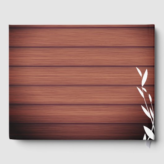 ウッド素朴シンプルリーフ ゲストブック (裏面)