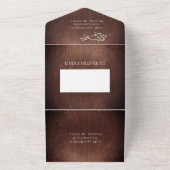 ウッド素朴ジプソフィラベビーのブレスメイソンジャー オールインワン招待状 (外側)