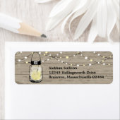 ウッド素朴スぶら下がった・メイスン・ジャーズ・アンド・ラ結婚イツ ラベル (インサイチュ)