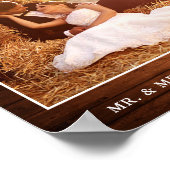 ウッド素朴スタイル結婚の写真 ポスター (角)