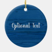 ウッド素朴スターフィッシュターキッシュシーブルー セラミックオーナメント (裏面)