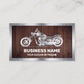 ウッド素朴スチールバイク整備士 名刺 (正面)